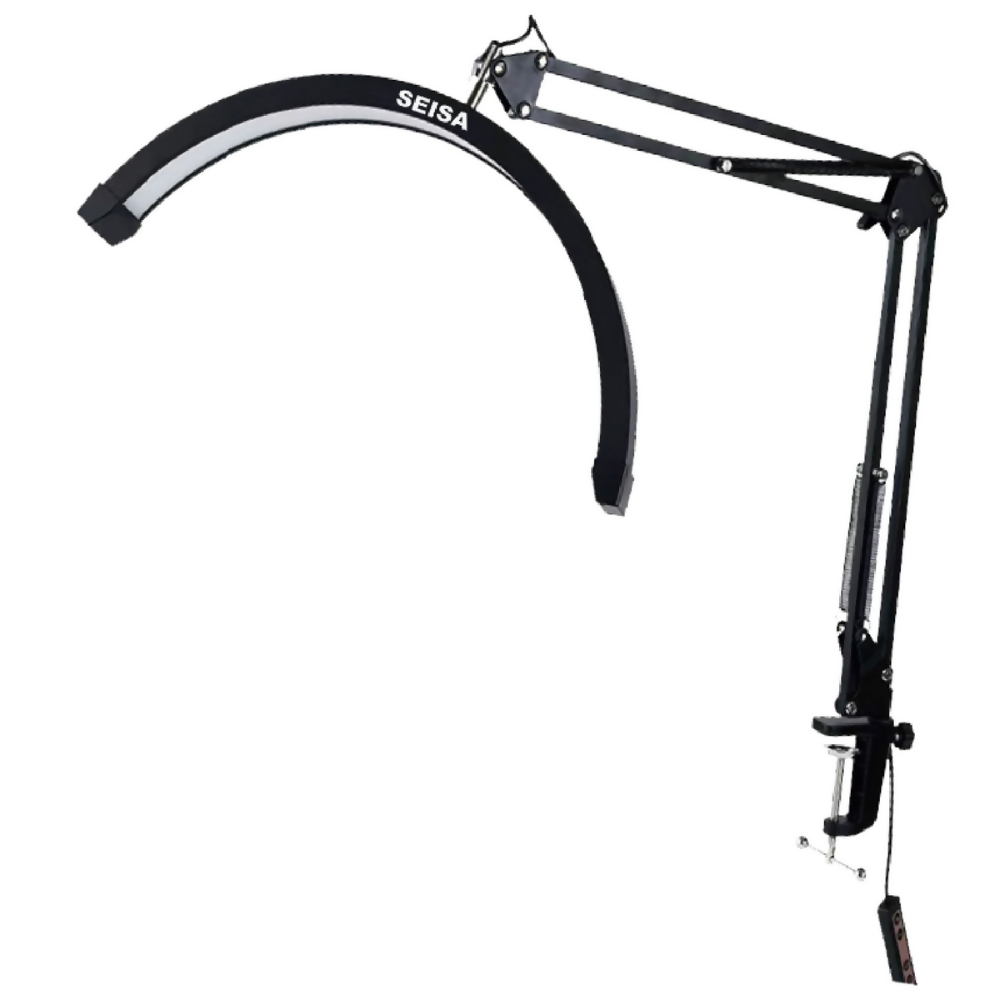 Lámpara LED media luna profesional con brazo articulado