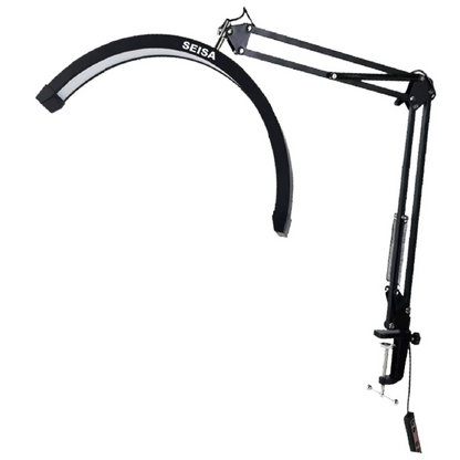 Lámpara LED media luna profesional con brazo articulado