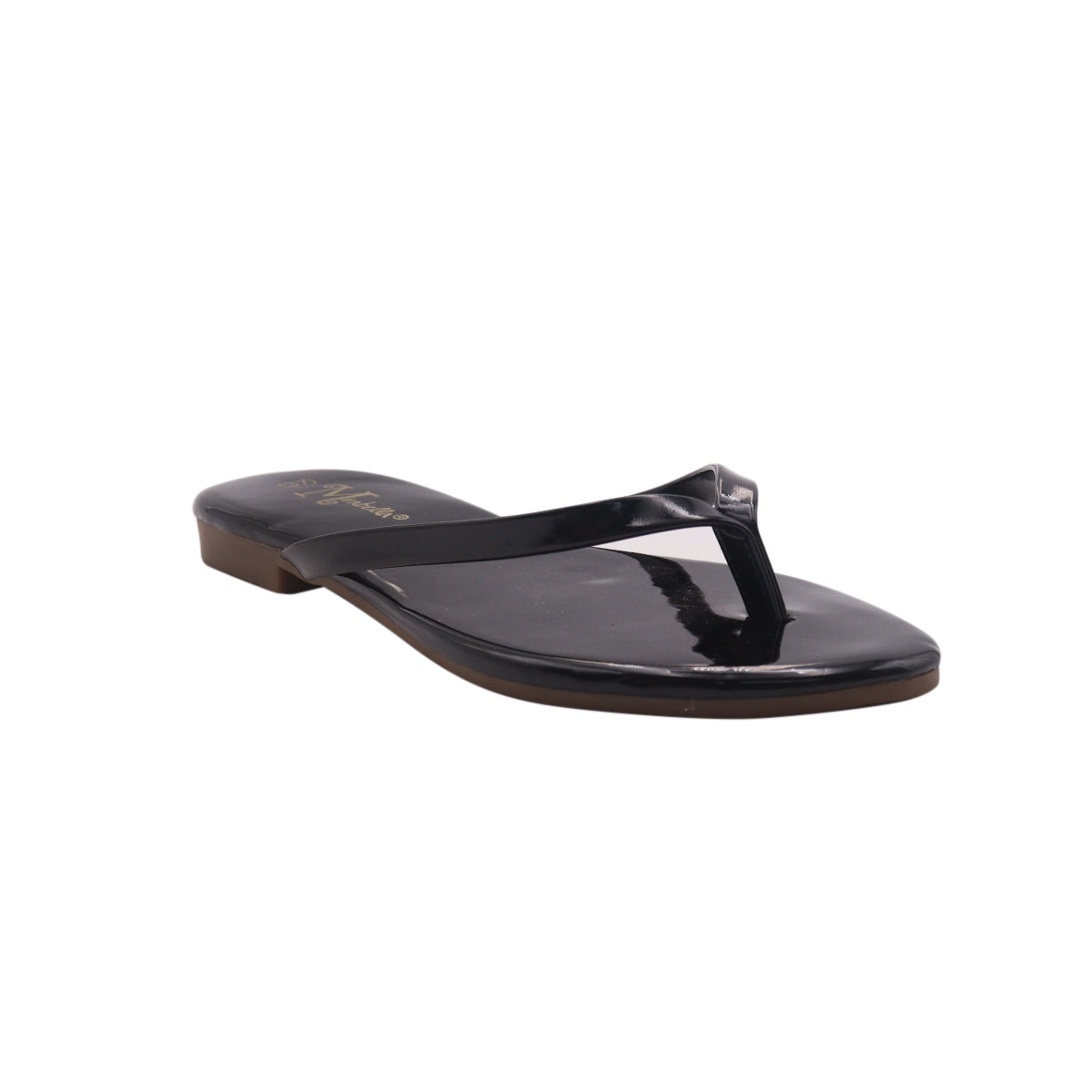 Sandalias flat Karen negro para Mujer