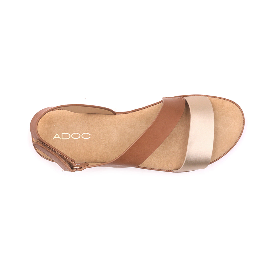 Sandalias flats Eilyn para mujer color tan