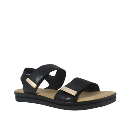 Sandalias flats Carlota negro para Mujer