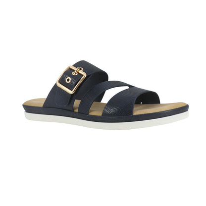 Sandalias flats Olessa navy para Mujer