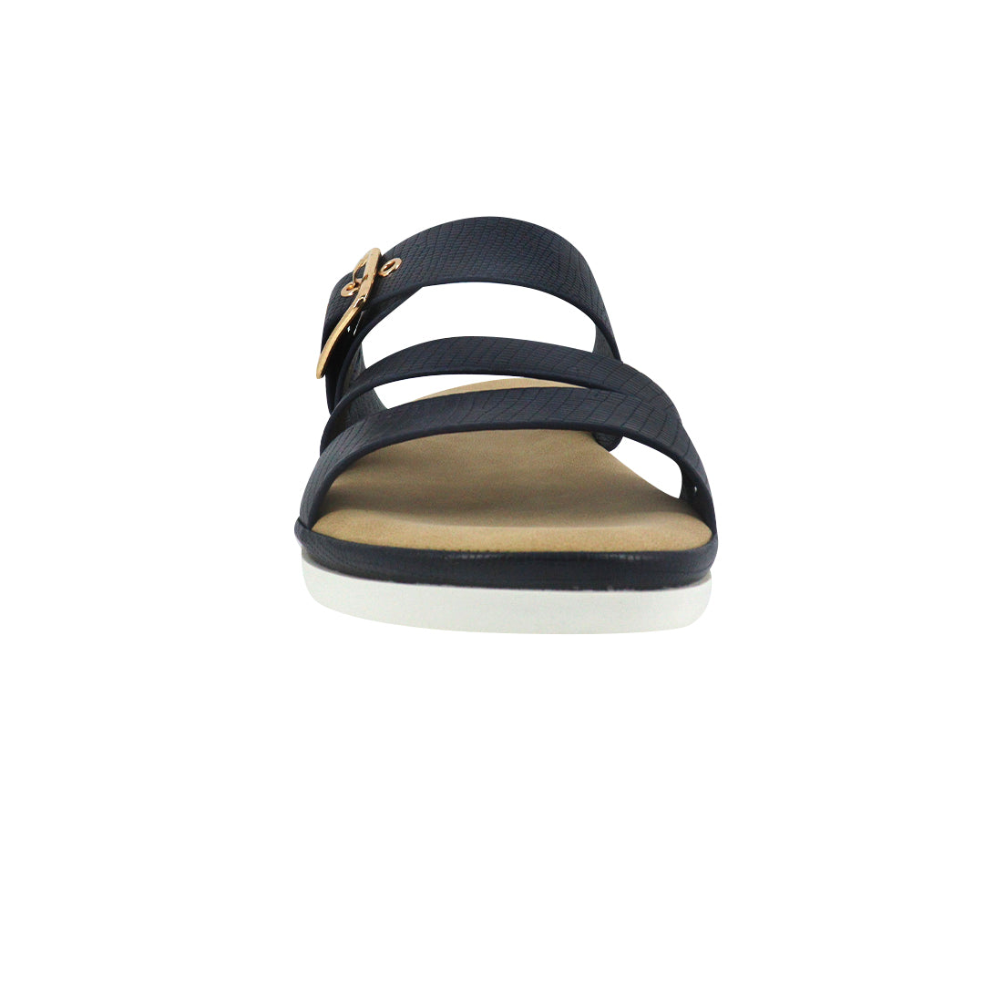 Sandalias flats Olessa navy para Mujer