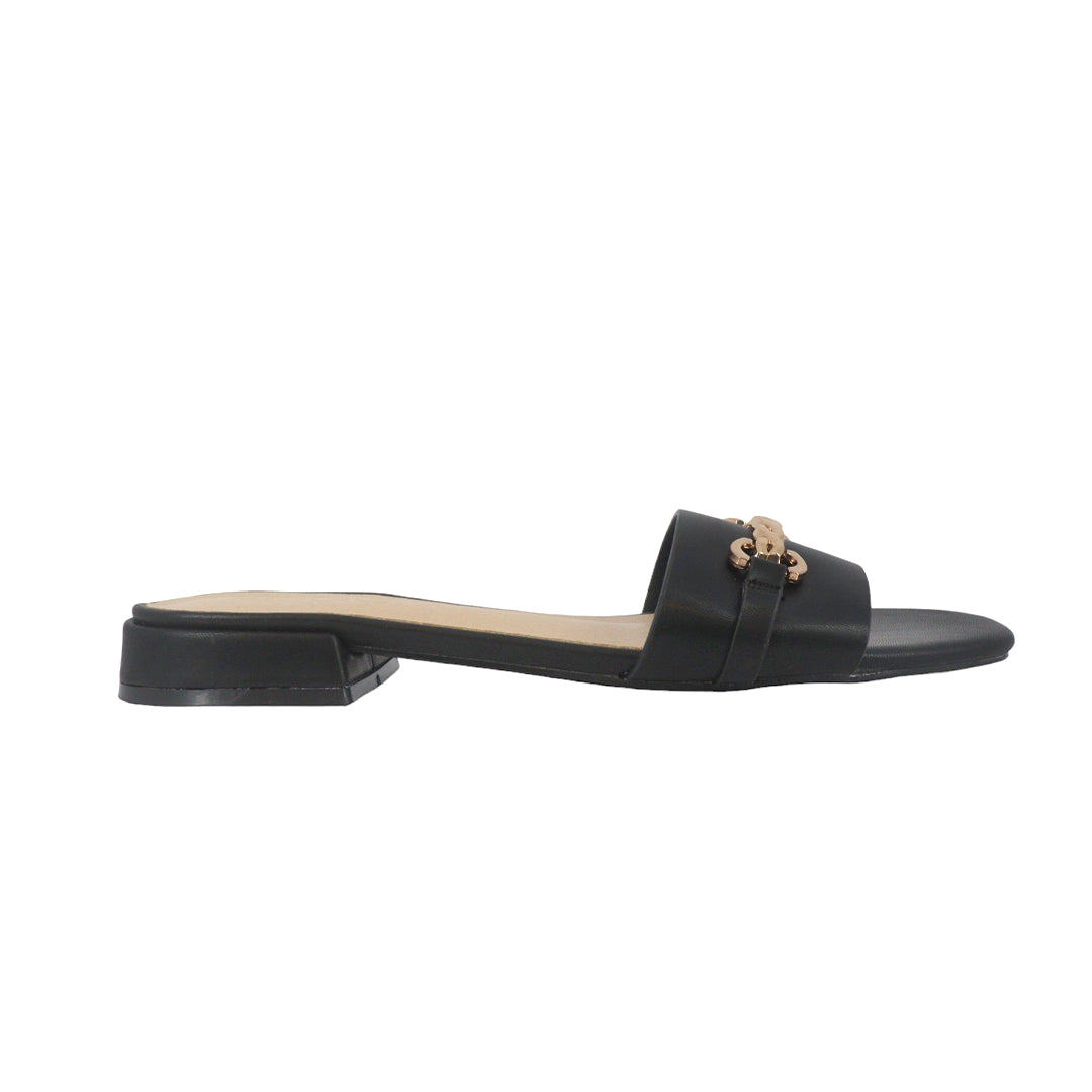 Sandalias slip on Alegra color negro para mujer