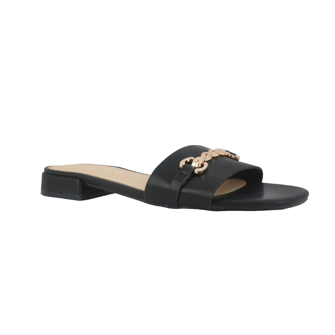 Sandalias slip on Alegra color negro para mujer