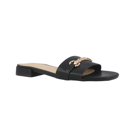 Sandalias slip on Alegra color negro para mujer