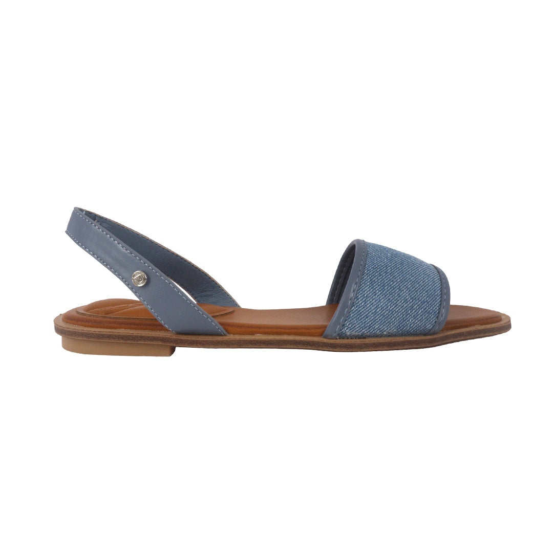 Sandalias flats Carissa color azul para mujer