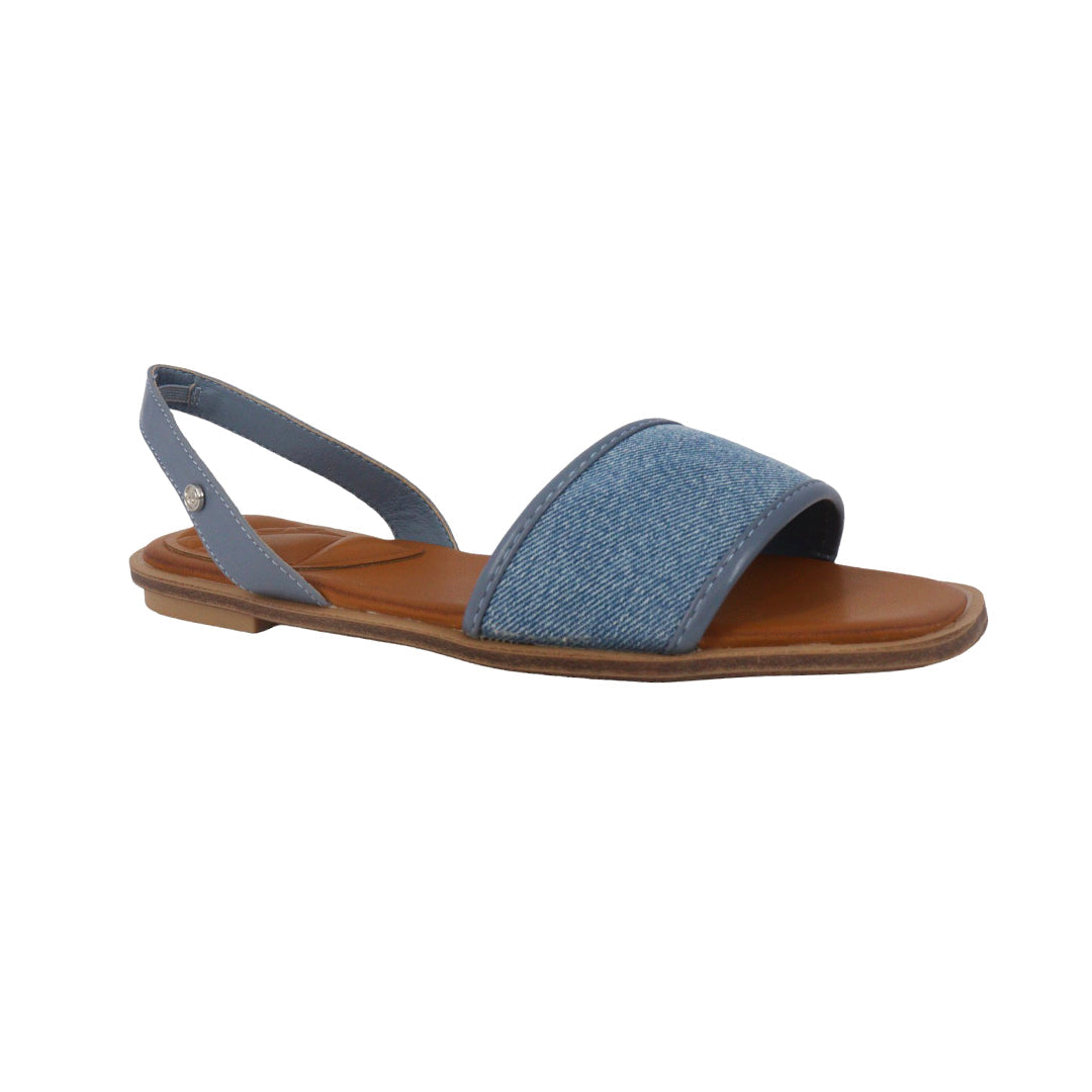 Sandalias flats Carissa color azul para mujer