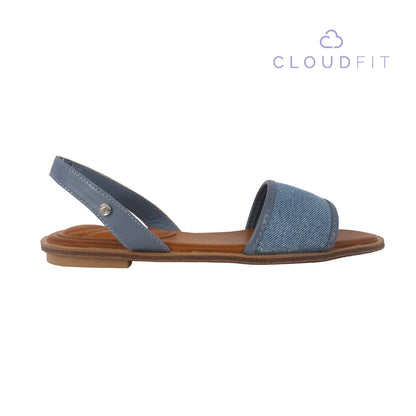 Sandalias flats Carissa color azul para mujer