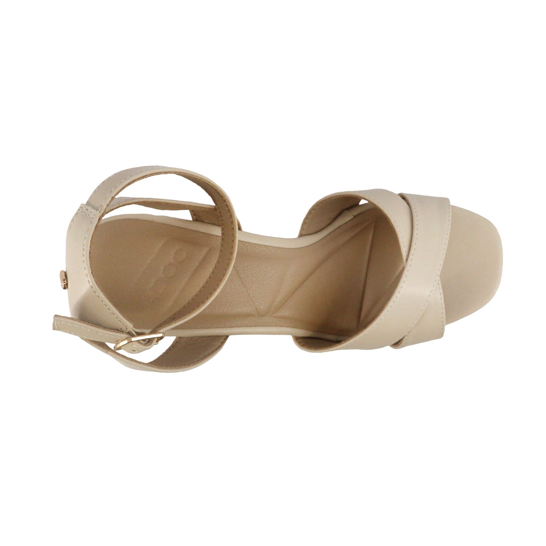 Sandalias de tacón Brena color nude para mujer