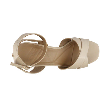 Sandalias de tacón Brena color nude para mujer