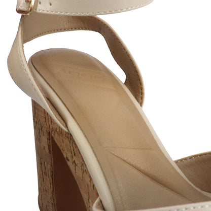 Sandalias de tacón Brena color nude para mujer