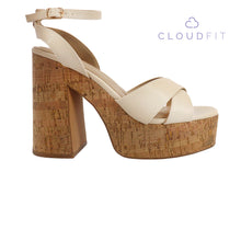 Sandalias de tacón Brena color nude para mujer