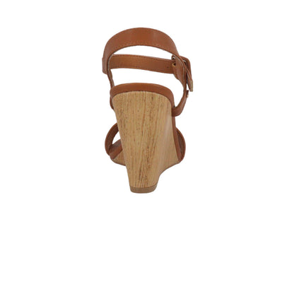 Sandalias de cuña Capri color tan para mujer
