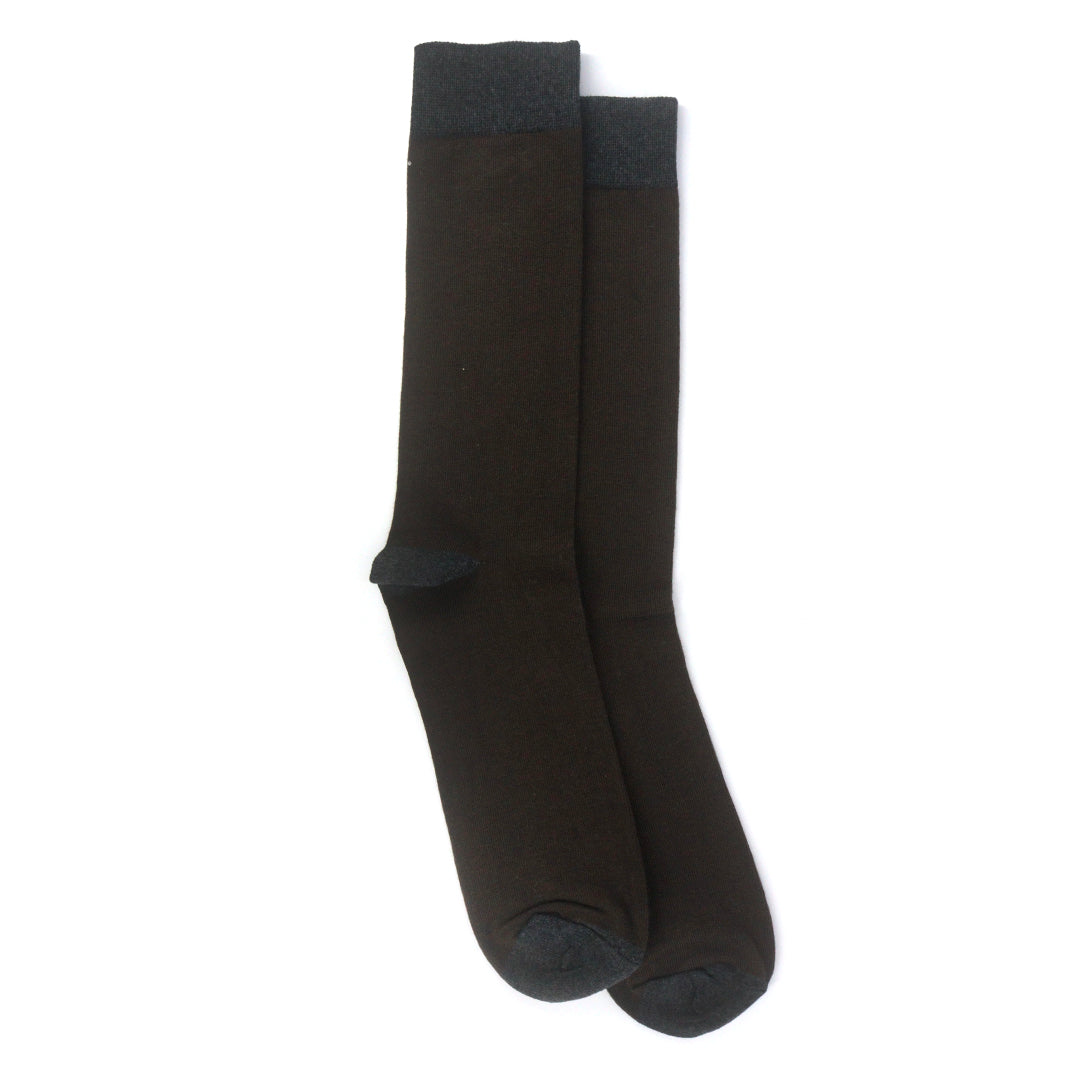 Calcetines Liso café