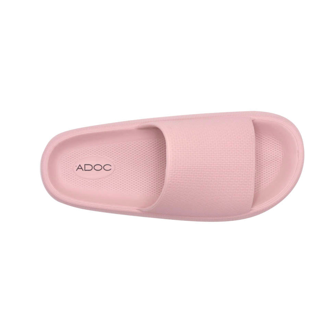 Sandalias flats Puffy para mujer color rosado