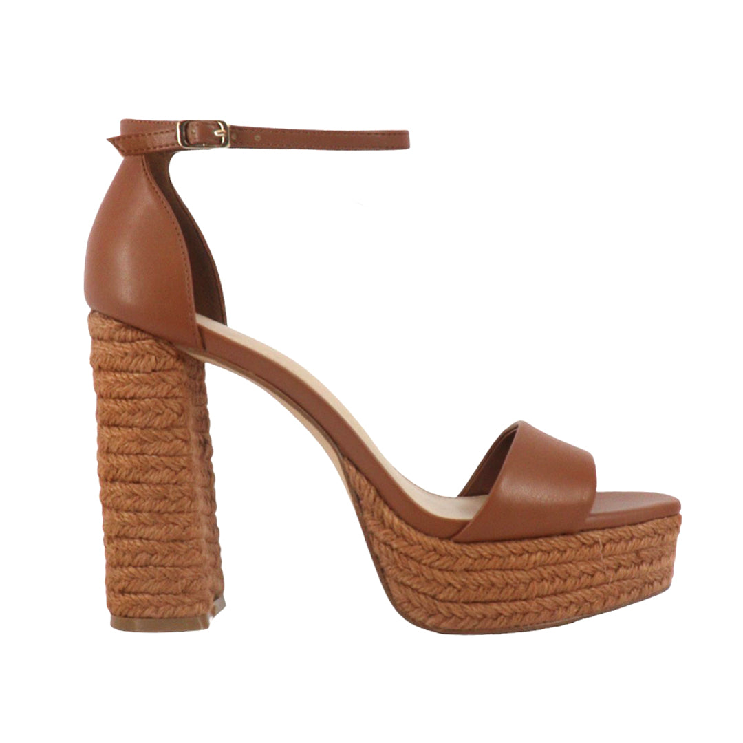 Sandalias de tacón Omega color cognac