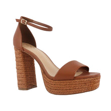 Sandalias de tacón Omega color cognac