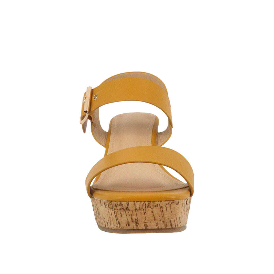 Sandalias de cuña Kata color amarillo