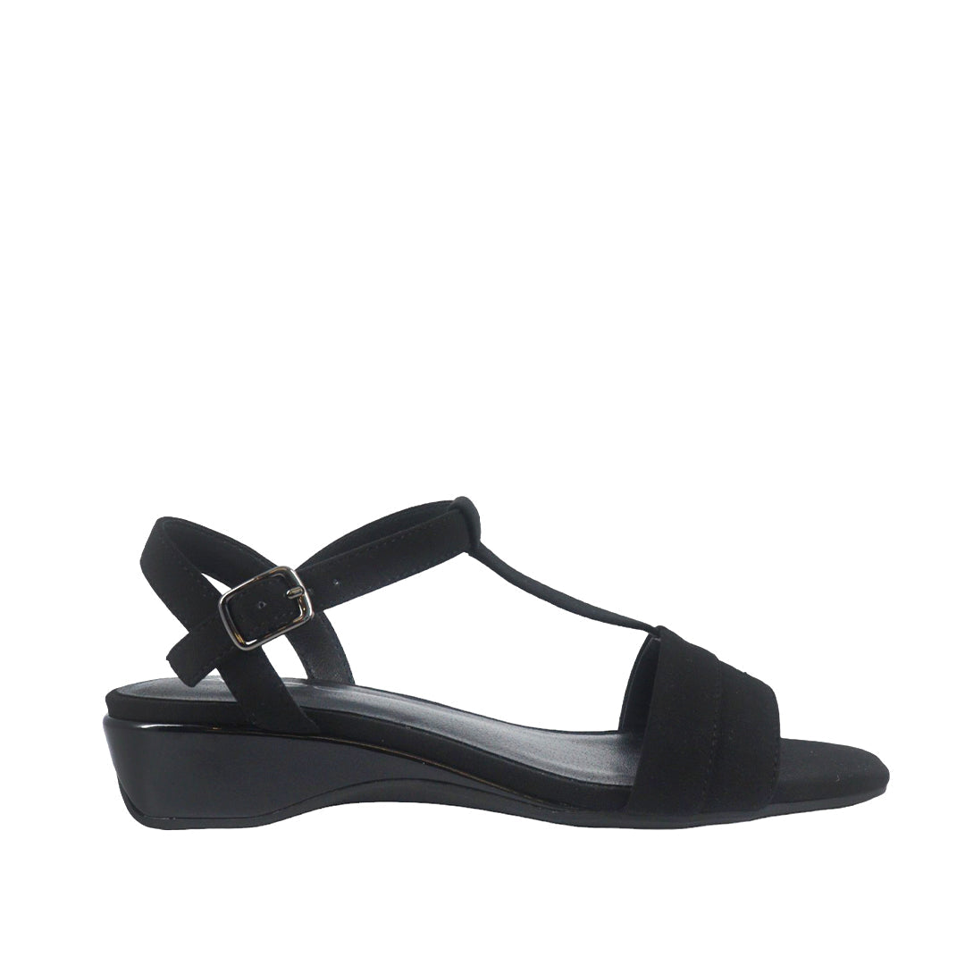 Sandalias de cuña Valeta color negro