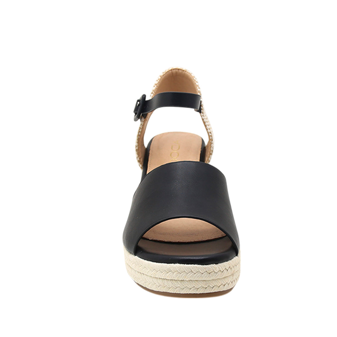 Sandalias de cuña Anaya para mujer color negro