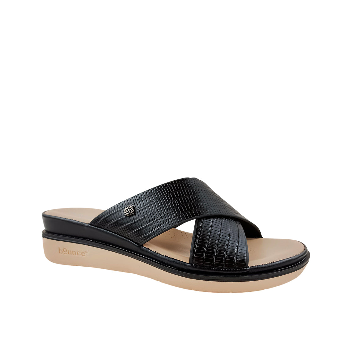 Sandalias flats Shasta para mujer color negro