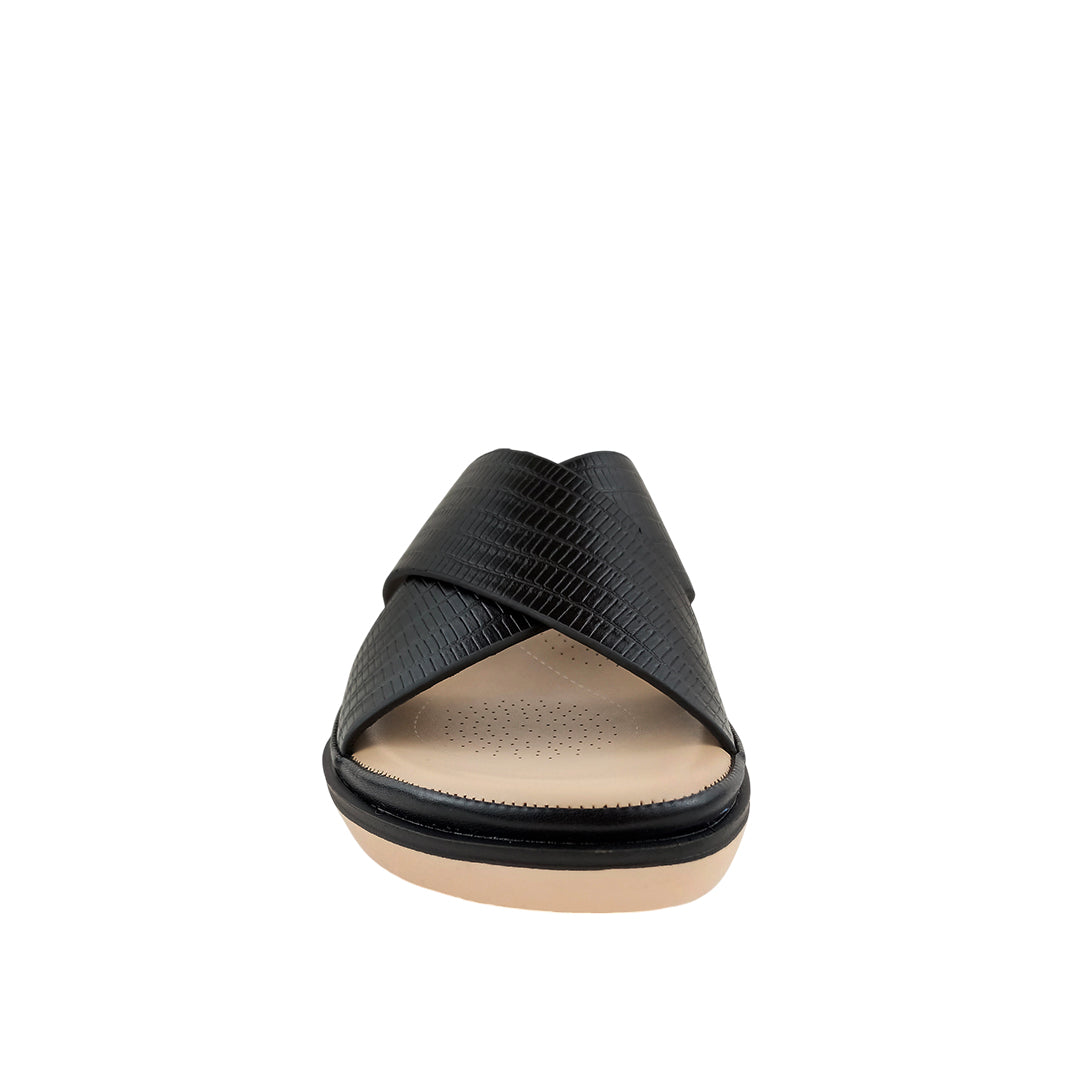 Sandalias flats Shasta para mujer color negro