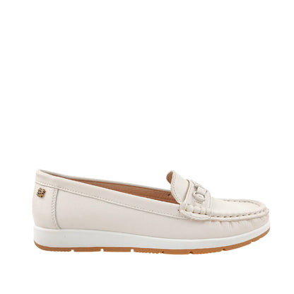 Mocasines Mirabell 3 para mujer color hueso