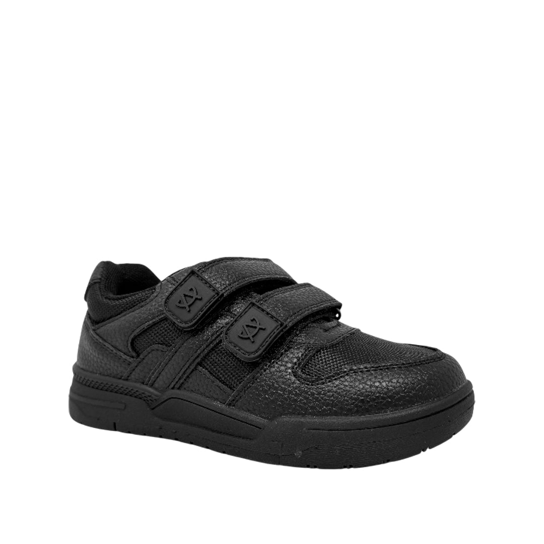 Tennis escolares Asher para niño color negro