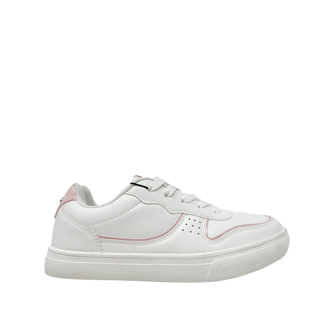 Tennis escolares Asha para niña color blanco y rosado