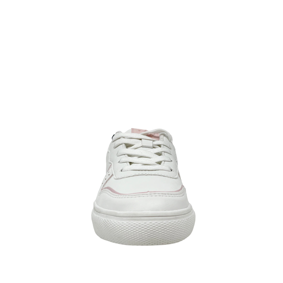 Tennis escolares Asha para niña color blanco y rosado