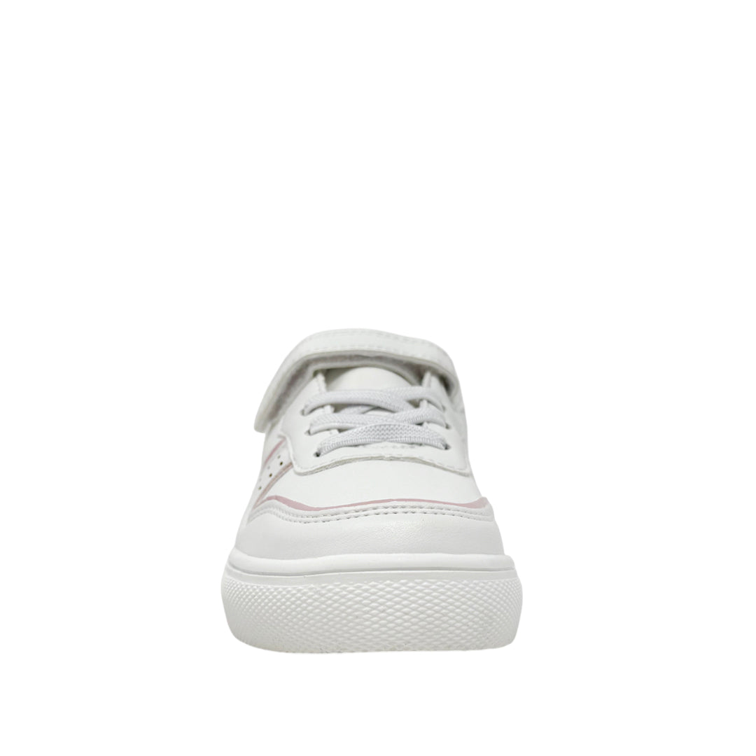 Tennis escolares Asha para infante color blanco y rosado