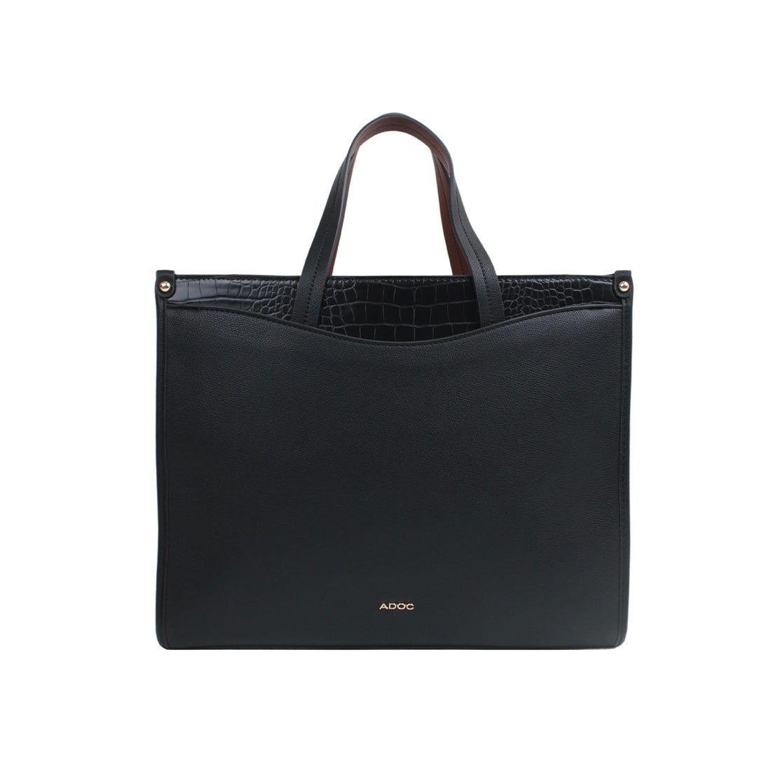 Cartera tote Ica para mujer color negro