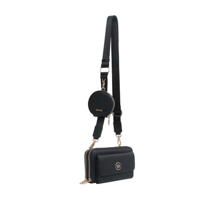 Cartera crossbody Samie para mujer color negro