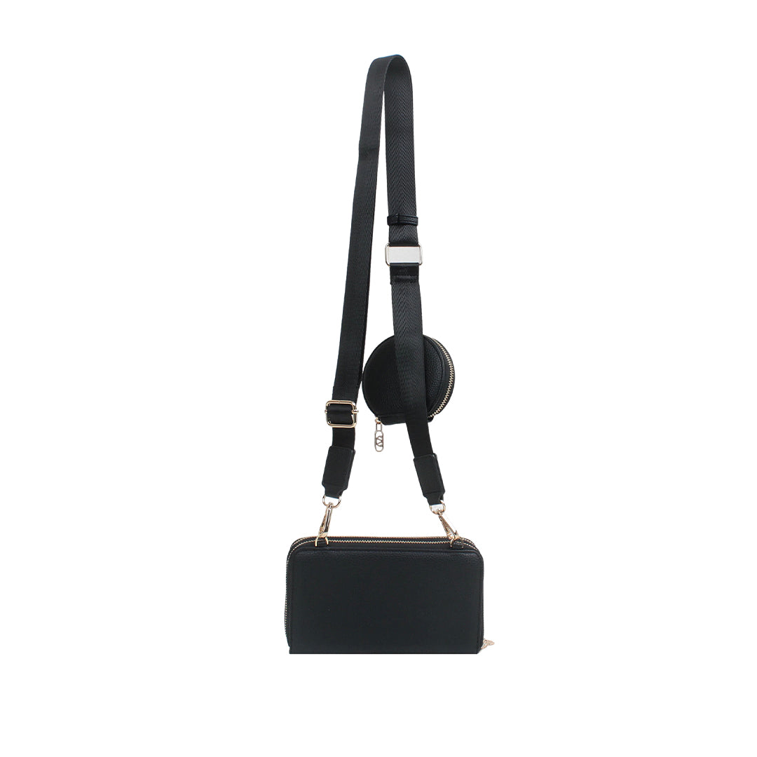 Cartera crossbody Samie para mujer color negro