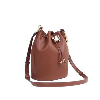 Cartera satchel Miller para mujer color tan