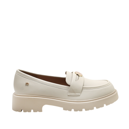 Mocasines Bennett para mujer color hueso