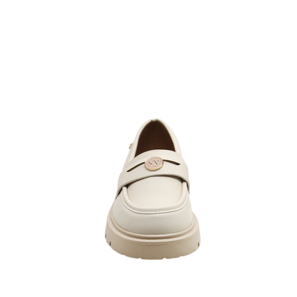 Mocasines Bennett para mujer color hueso