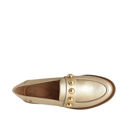 Mocasines Ispani para mujer color dorado