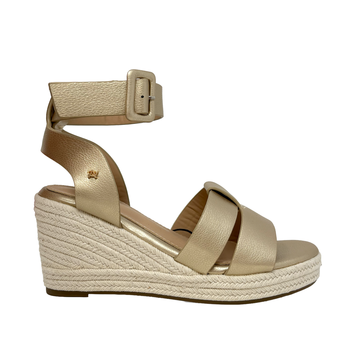 Sandalias de cuña Casey para mujer color dorado