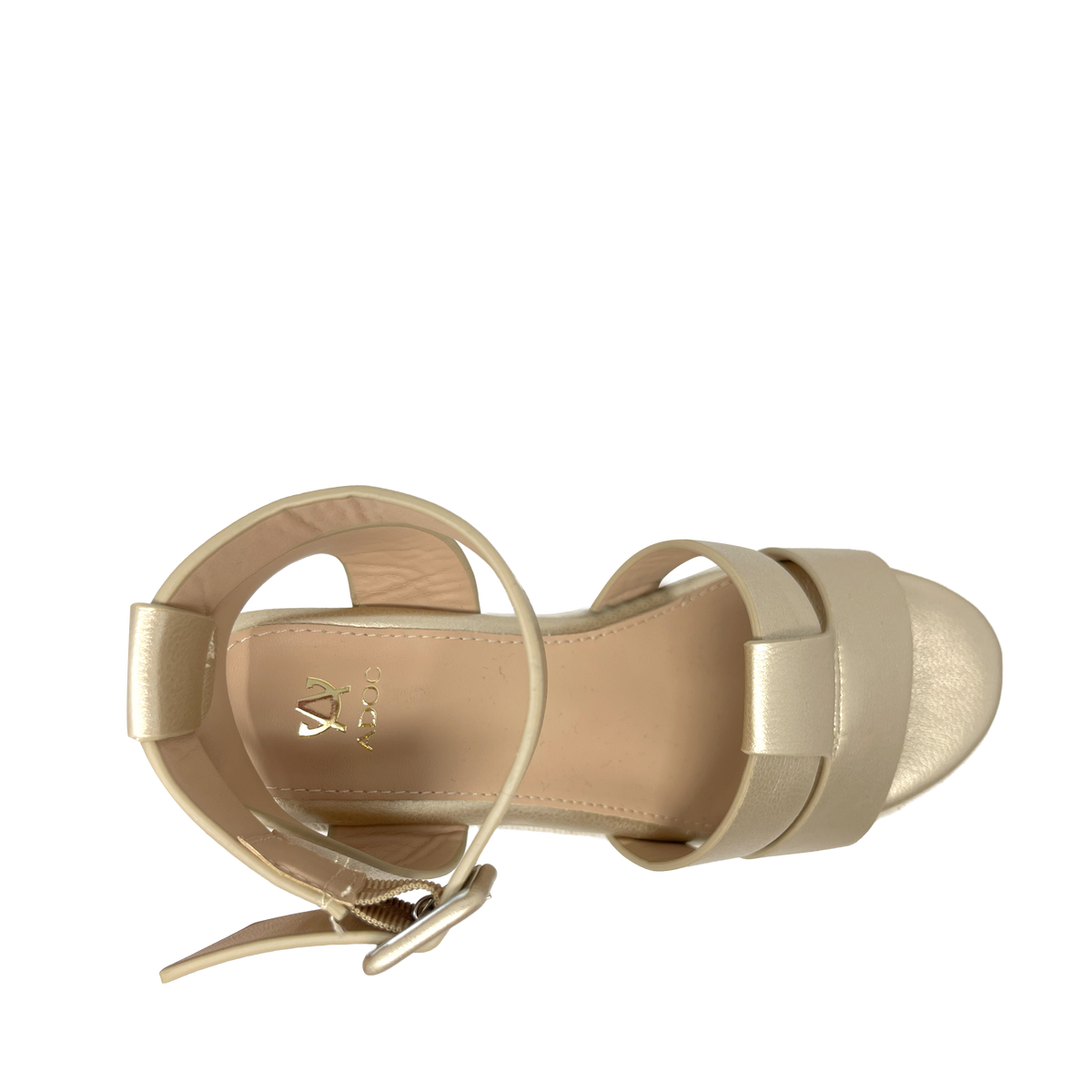 Sandalias de cuña Casey para mujer color dorado