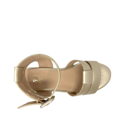 Sandalias de cuña Casey para mujer color dorado
