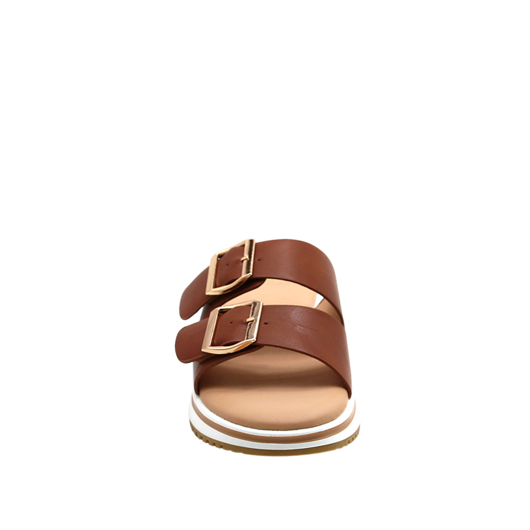 Sandalias de cuña Indra para mujer color tan