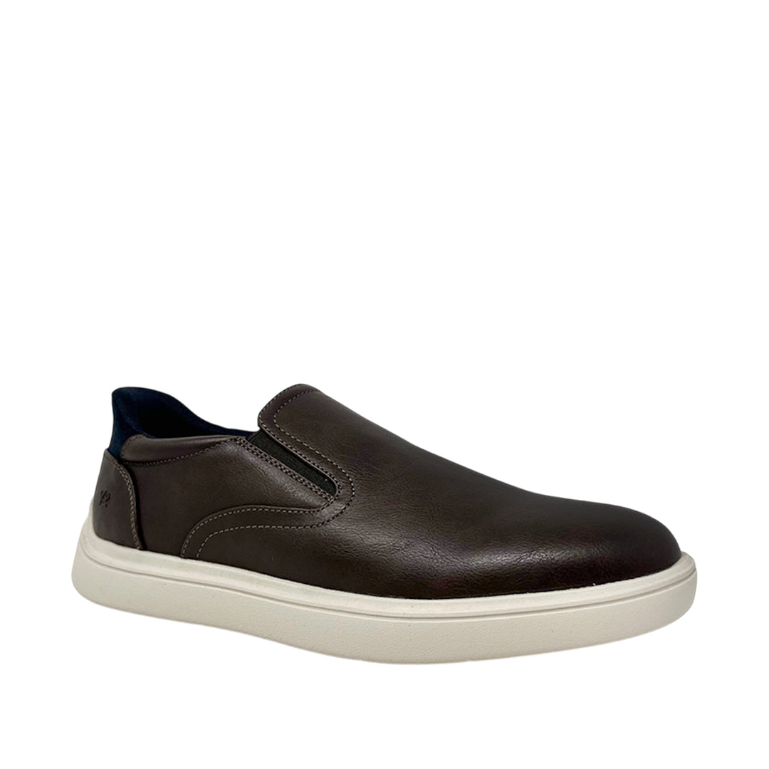 Sneakers casuales slip on Luca para hombre color café