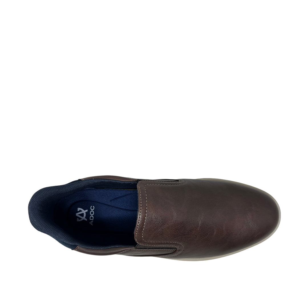 Sneakers casuales slip on Luca para hombre color café