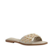 Sandalias flats Gia para mujer color hueso