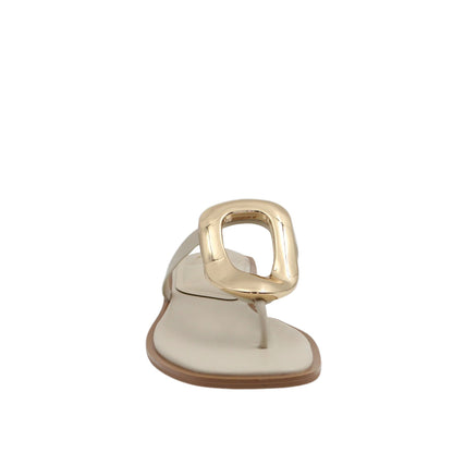 Sandalias flats Daria para mujer color hueso