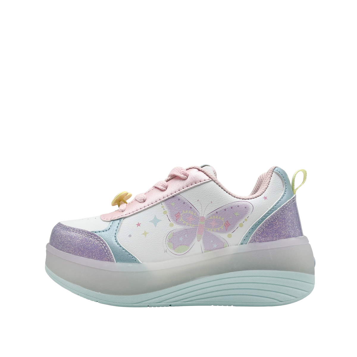 Sneakers con rodos Mariposa para niña color multi