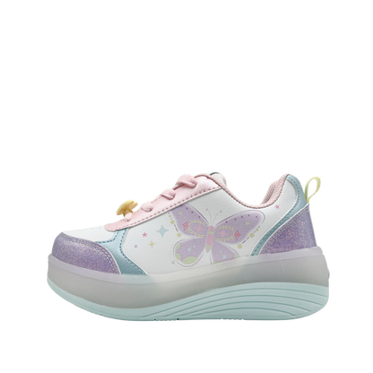 Sneakers con rodos Mariposa para niña color multi