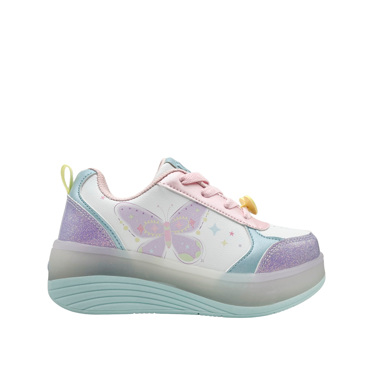 Sneakers con rodos Mariposa para niña color multi